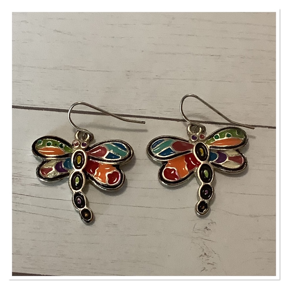 Enamel Butterfly Earrings